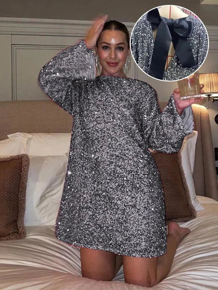 Trendi Csillogó Midi-Dressz - Stella