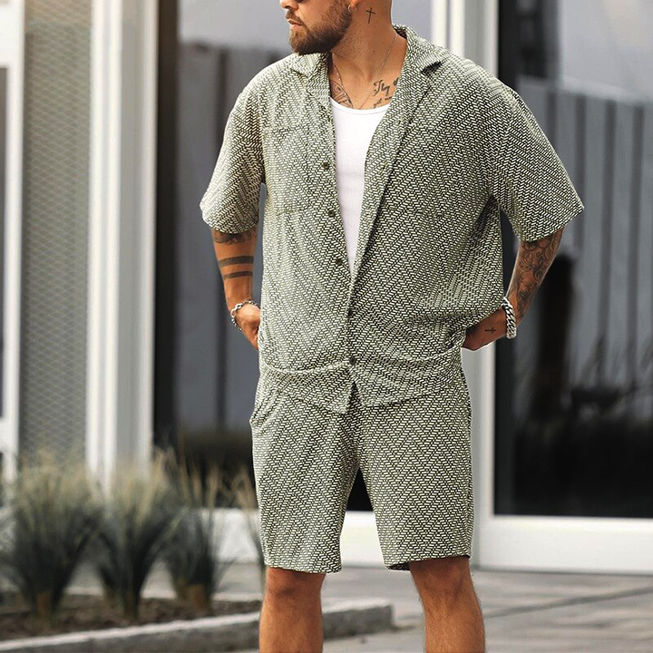 Laza Nyári Ing Férfiaknak Geometrikus Mintával – Noah