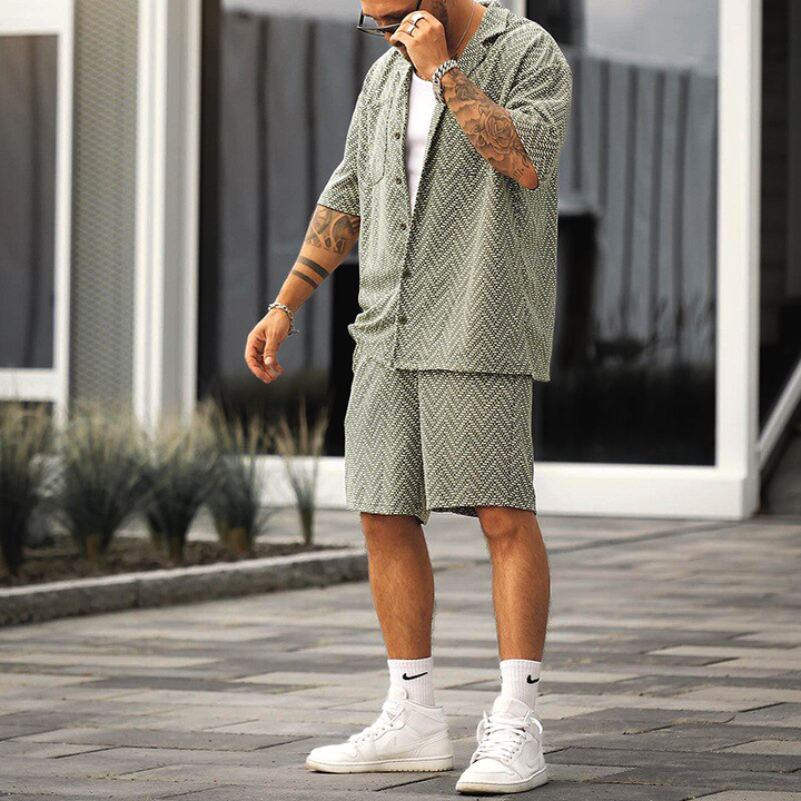 Laza Nyári Ing Férfiaknak Geometrikus Mintával – Noah