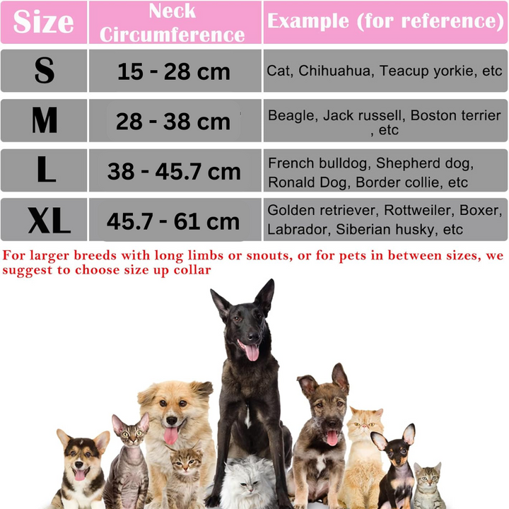 Védő Felfújható Kuty Nyakörv - Puha & Kényelmes Helyreállító Nyakörv