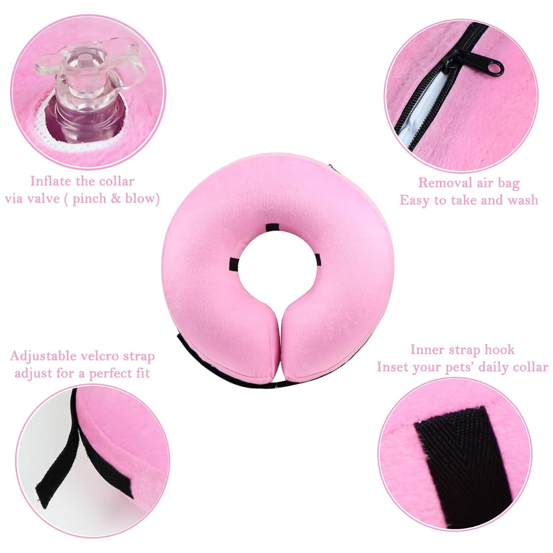 Védő Felfújható Kuty Nyakörv - Puha & Kényelmes Helyreállító Nyakörv