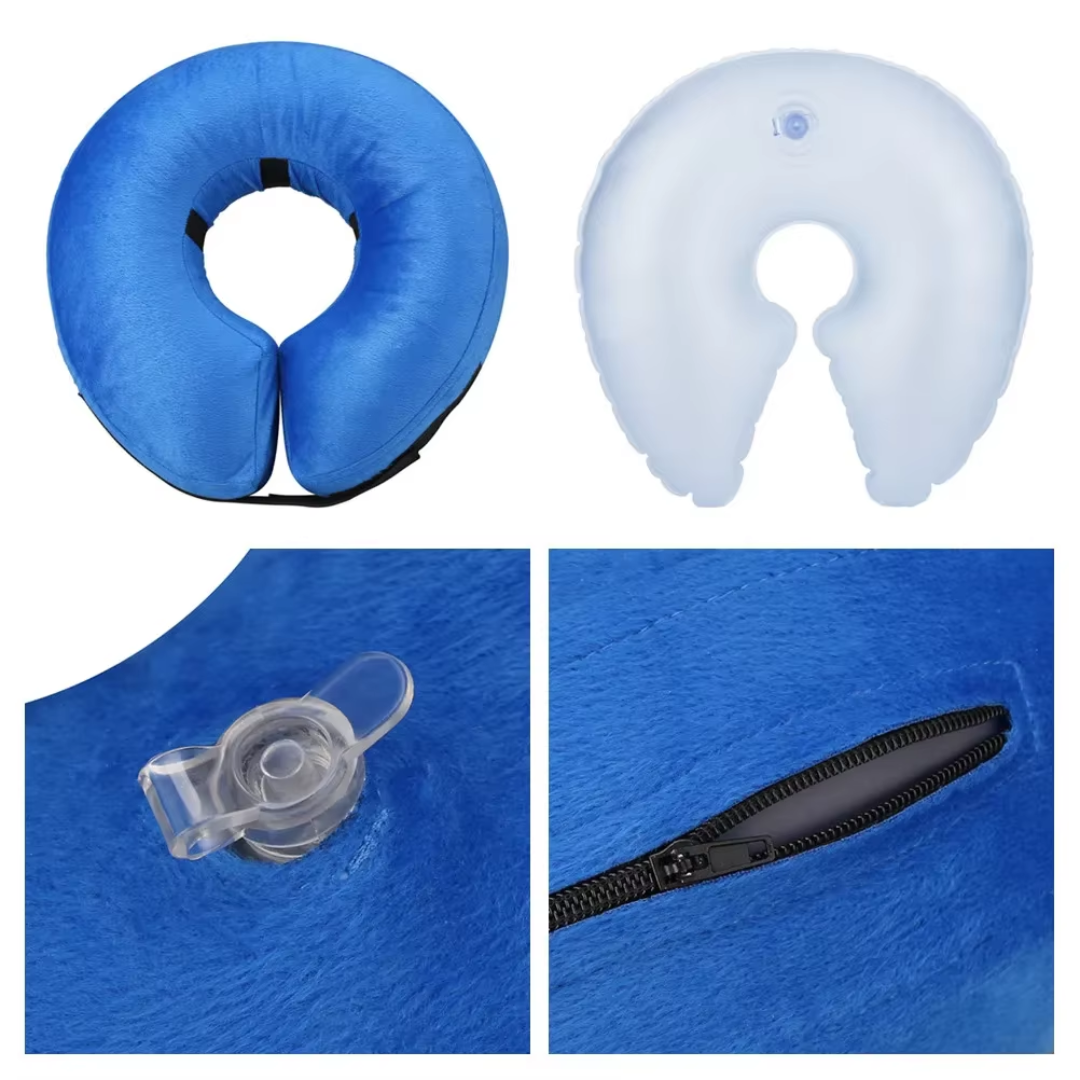 Védő Felfújható Kuty Nyakörv - Puha & Kényelmes Helyreállító Nyakörv