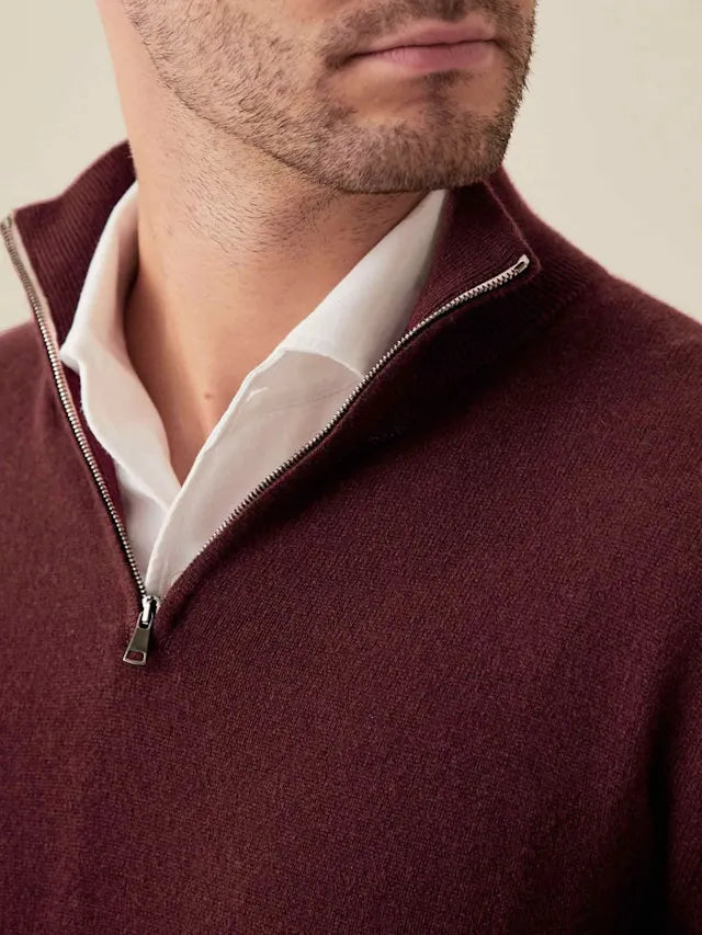 Kényelmes Férfi Zip-up Pulóver - Lucas