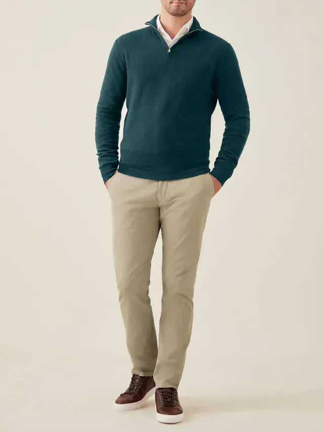 Kényelmes Férfi Zip-up Pulóver - Lucas