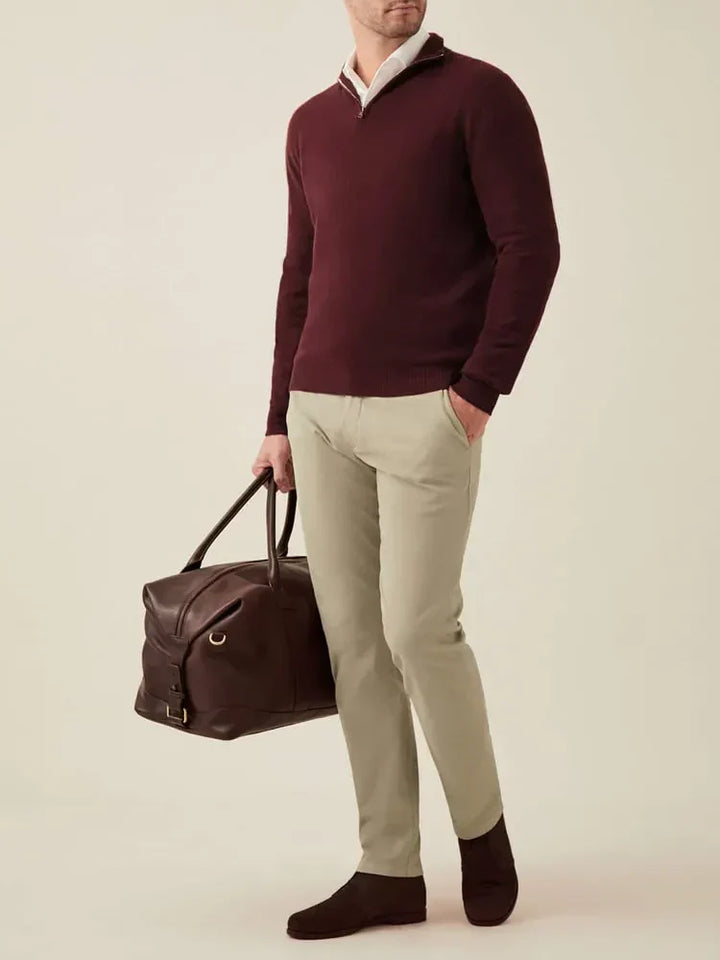 Kényelmes Férfi Zip-up Pulóver - Lucas