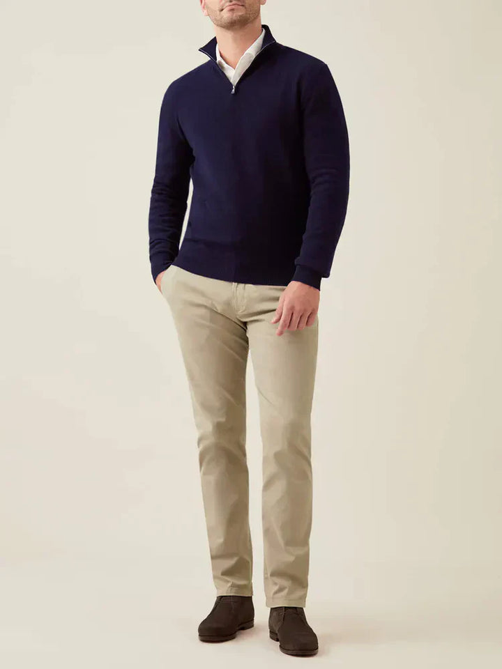 Kényelmes Férfi Zip-up Pulóver - Lucas