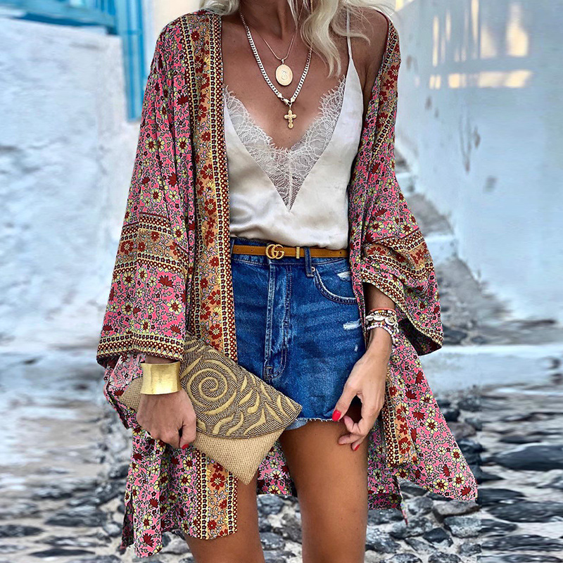Trendige Boho hölgy kardigán mintával – Elara