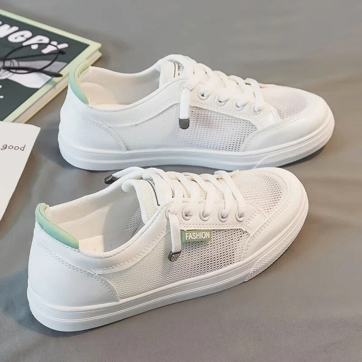 Fehér hölgyi sneaker hálós felsőrésszel – Elena