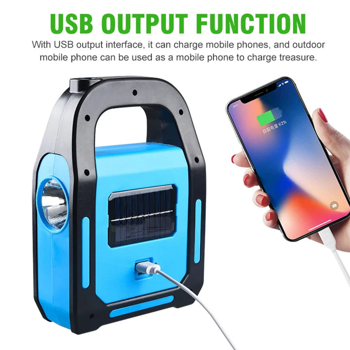 Újratölthető USB Campinglámpa Powerbank-kel - SolarGlow