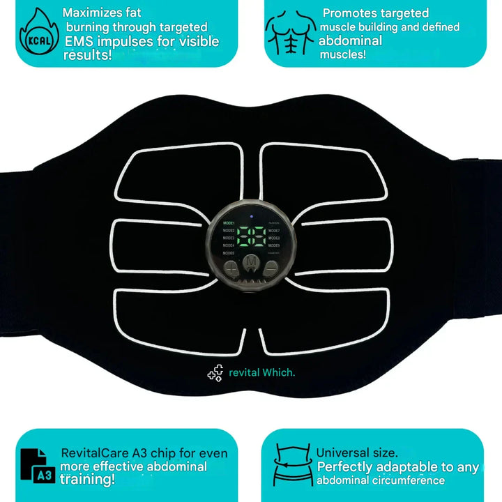 Erőteljes EMS Hasizom Edző - CorePulse