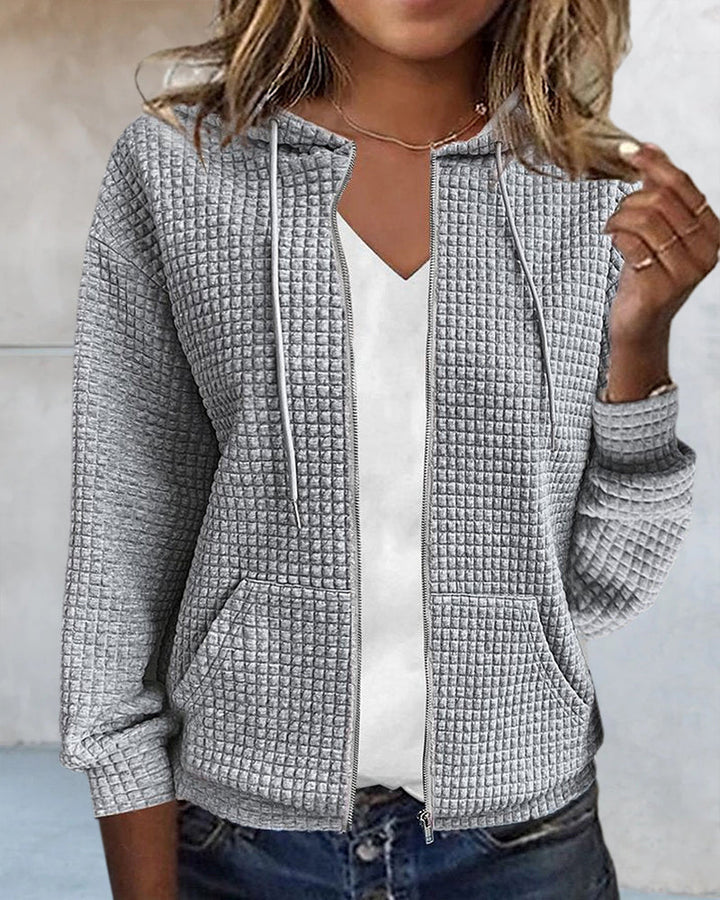 Casual Comfort Női kardigán zsebekkel és húzózsinórral - Sophie
