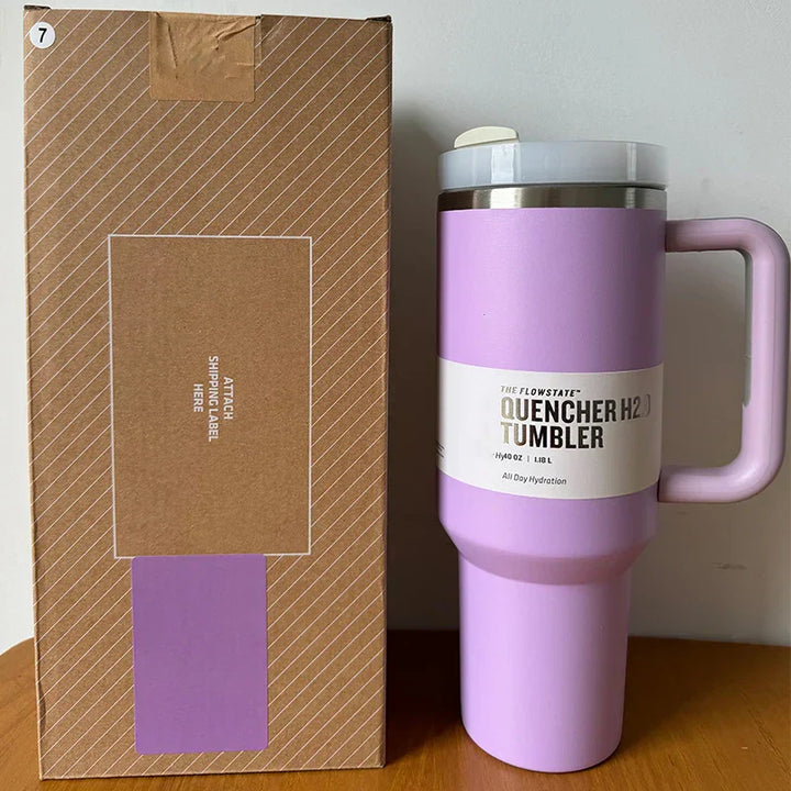 Vákuum Szigetelt Kupa Fedéllel és Szívószállal - ThermoTumbler