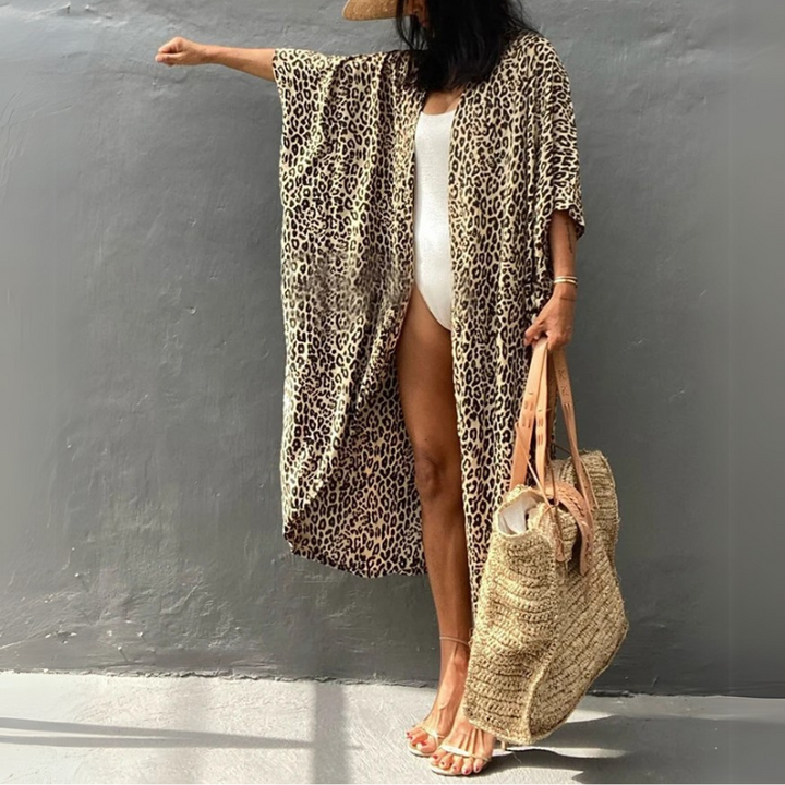 Boho Chiffon Tengerblúz Kimono Ujjakkal – Ziva