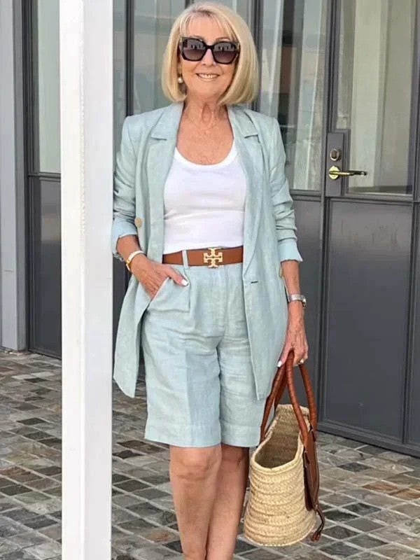 Trendi Női Vászon Nyári Öltözet – Camille