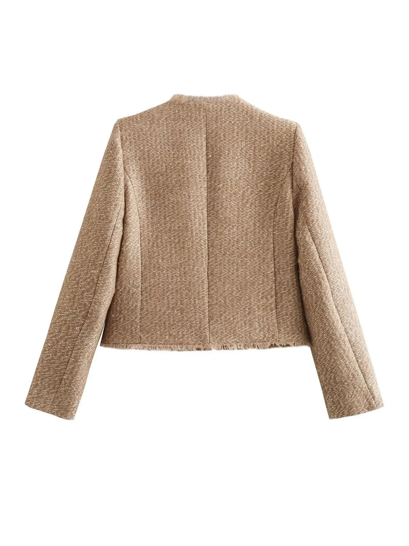 Chic Tweed Blézer Arany Gombokkal - Evelyn