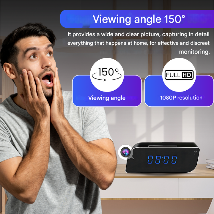 Digitális Ébresztőóra Rejtett Megfigyelő Kamerával – StealthClock Cam
