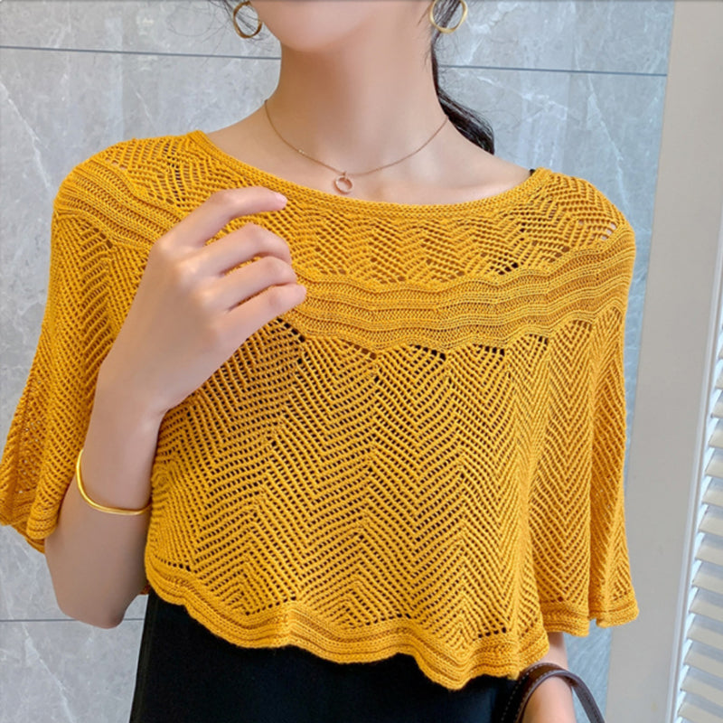 Női selyem sál kötött és UV védelemmel – Amira