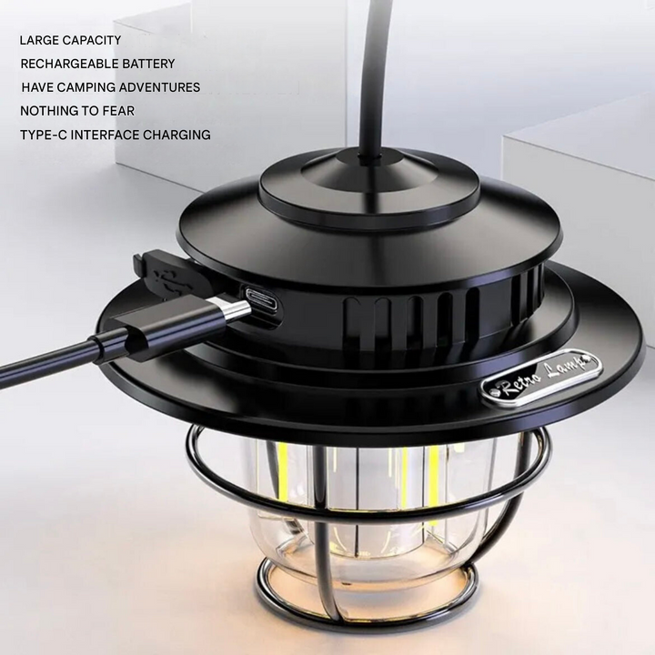 Hordozható Led Kempinglámpa - VintaGlow