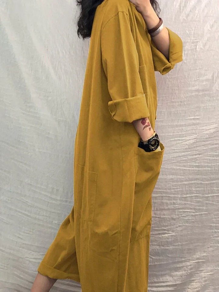 Túlméretes Pamut-Ágynemű Overall Hosszú Ujjakkal – Amara