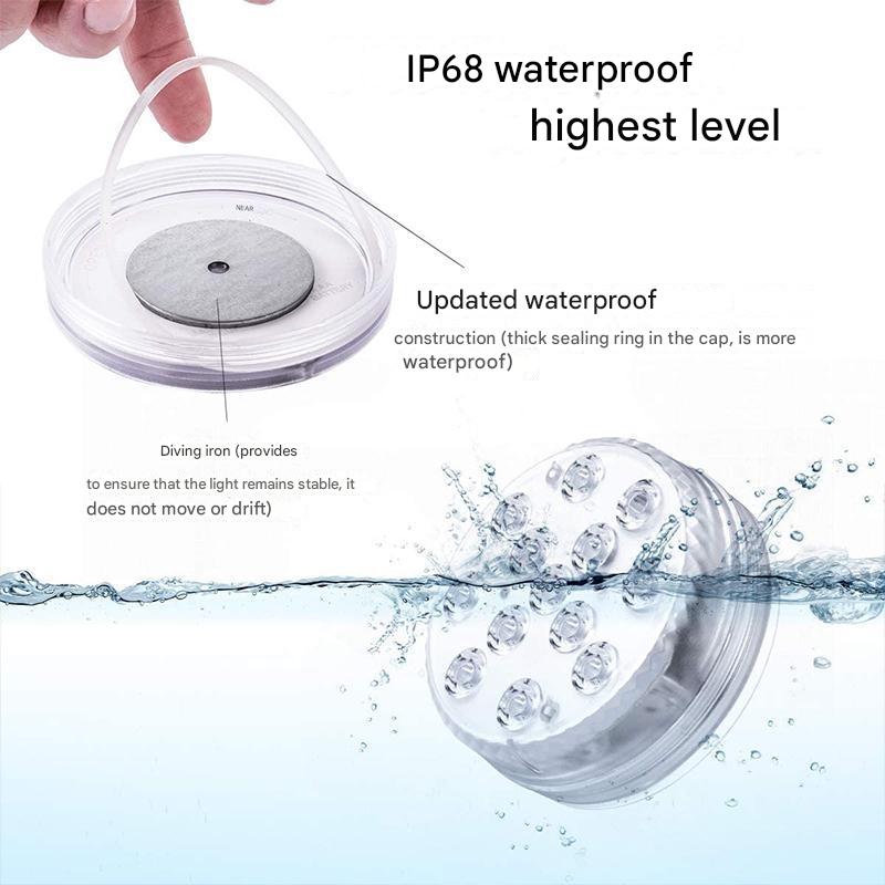 Vízálló LED vízalatti lámpa távirányítóval - GlowRipple