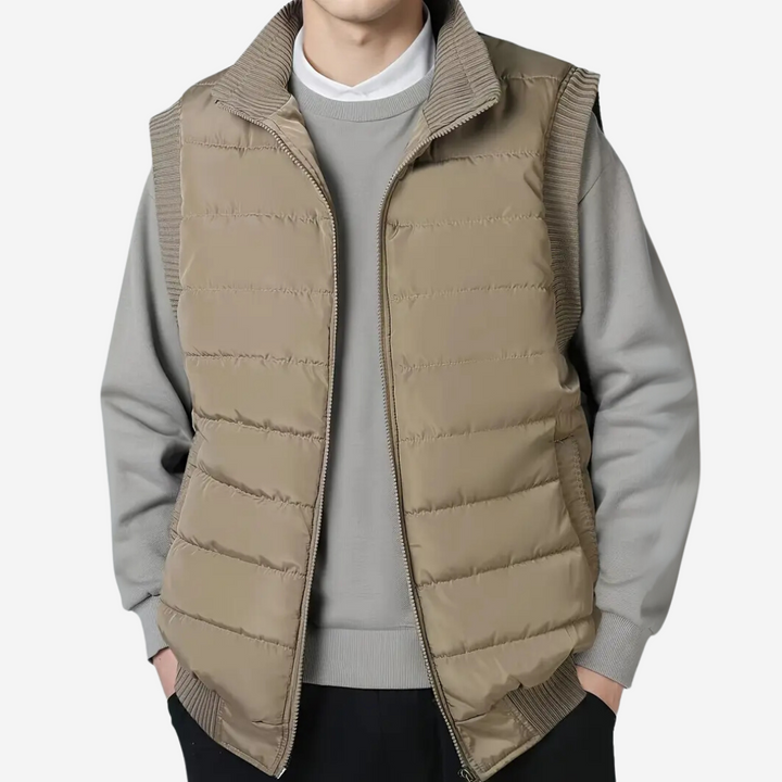 Férfi kültéri mellény, bélelt és vízlepergető – Arvid