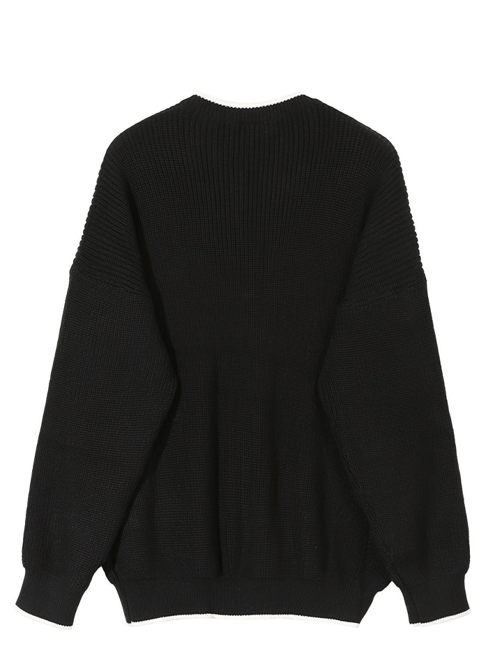 Férfiak számára készült laza csíkos kötött pulcsi - Ronan