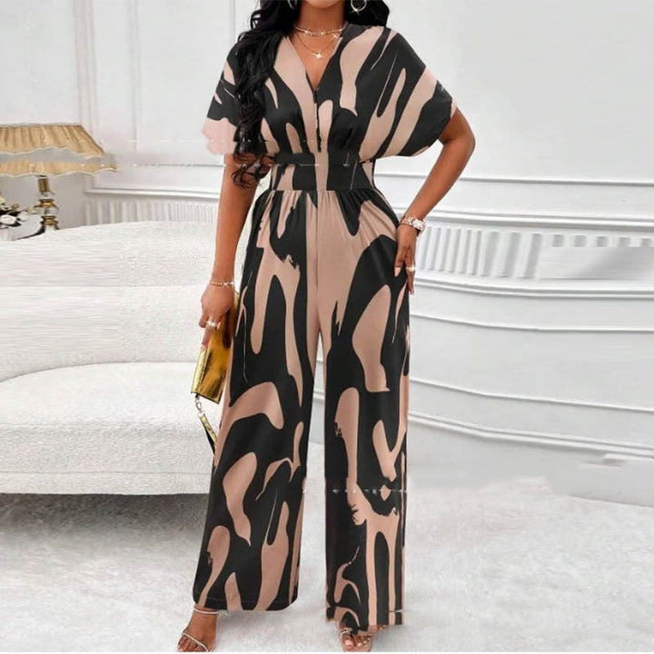 Nyári nyomtatott overall V-nyakkal – Noemi