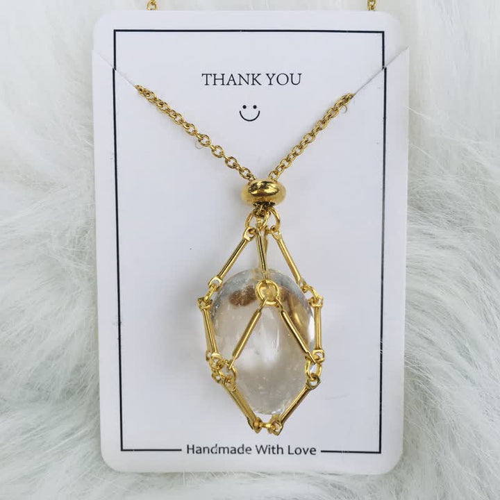 Kis Természetes Kristálykő Nyaklánc - Iris