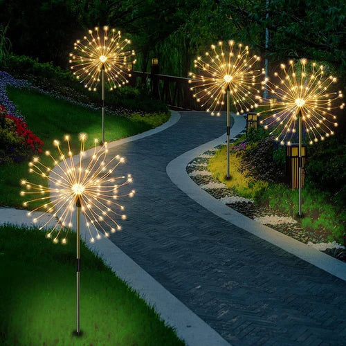 Vízálló Napenergia Kerti Lámpa Tűzijáték Hatással – SparkGlow