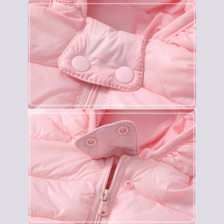 Gyerek vízhatlan esőkabát pehelytoll stílusban, karikatúrával – Miro