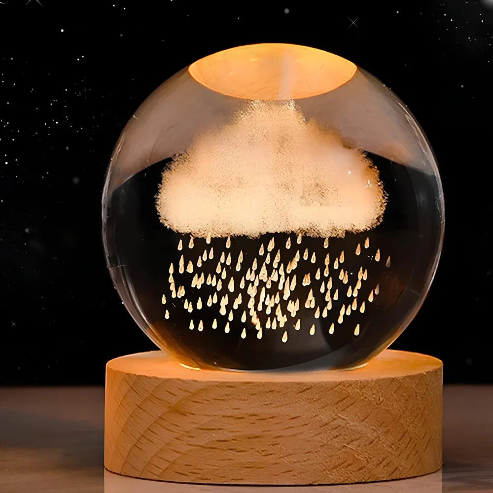 3D Gravírozott Kristálygömb - Celestia