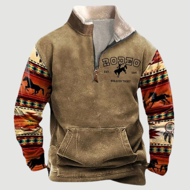 Vintage Fleece Téleni Pulóver Cipzárral Férfiaknak - Felix