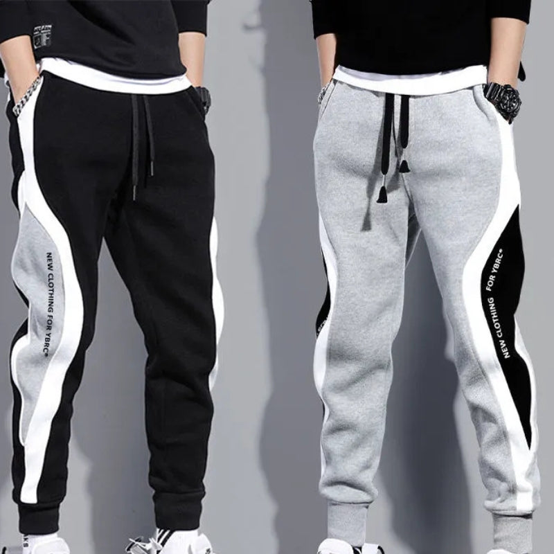 Lazán Kivágott Férfi Patcher Jogger Nadrág Kötényével – Rafael