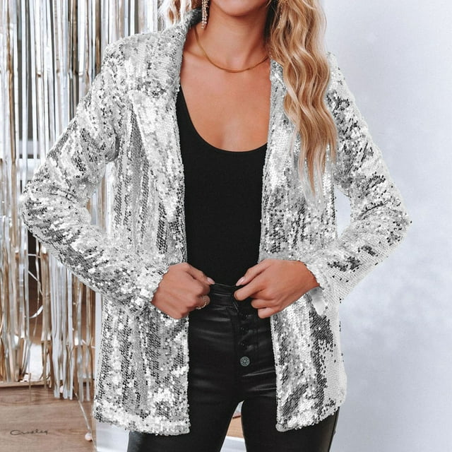 Trendi Pailletten Blézer - Olivia