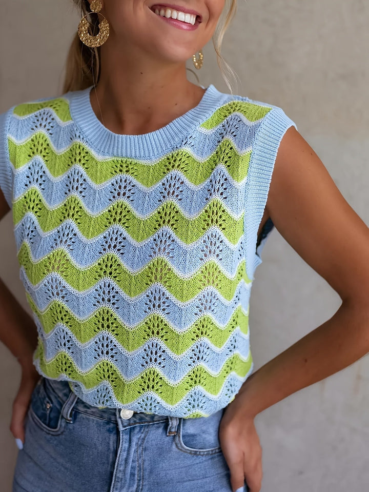 Divatos nyári top kötött hatású - StrickGlow