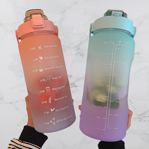 2L Motiváló Vízpalack Időjelzőkkel - HydroMotivator