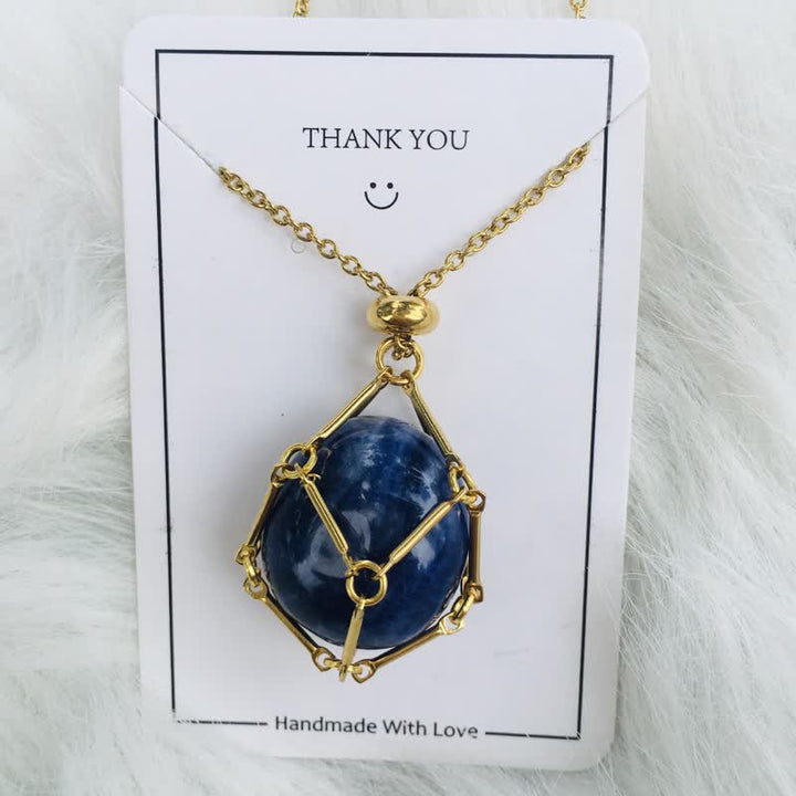 Kis Természetes Kristálykő Nyaklánc - Iris