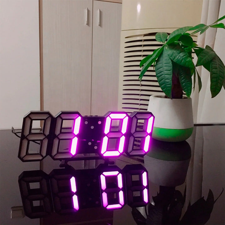 3D LED Fali óra állítható világítással – Timora