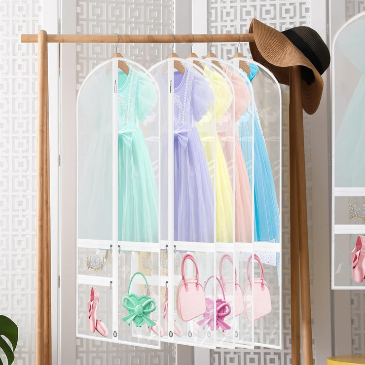 Hajtható Tánc Ruha Táskák Cipzáras Kiegészítő Zsebekkel – 5db-os Csomag (1+1 INGYEN)