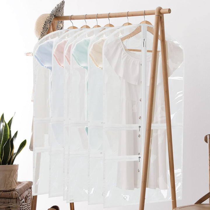 Hajtható Tánc Ruha Táskák Cipzáras Kiegészítő Zsebekkel – 5db-os Csomag (1+1 INGYEN)