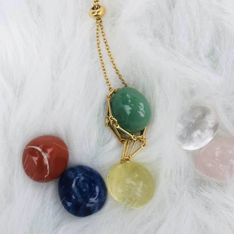 Kis Természetes Kristálykő Nyaklánc - Iris