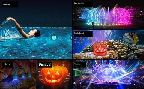 Vízálló LED vízalatti lámpa távirányítóval - GlowRipple