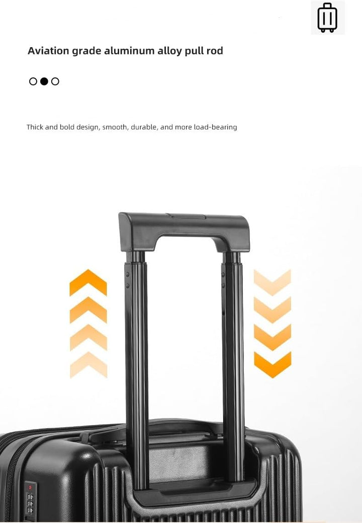 Kemény Héjú Kézipoggyász Pohártartóval, USB Porttal és TSA Zárral