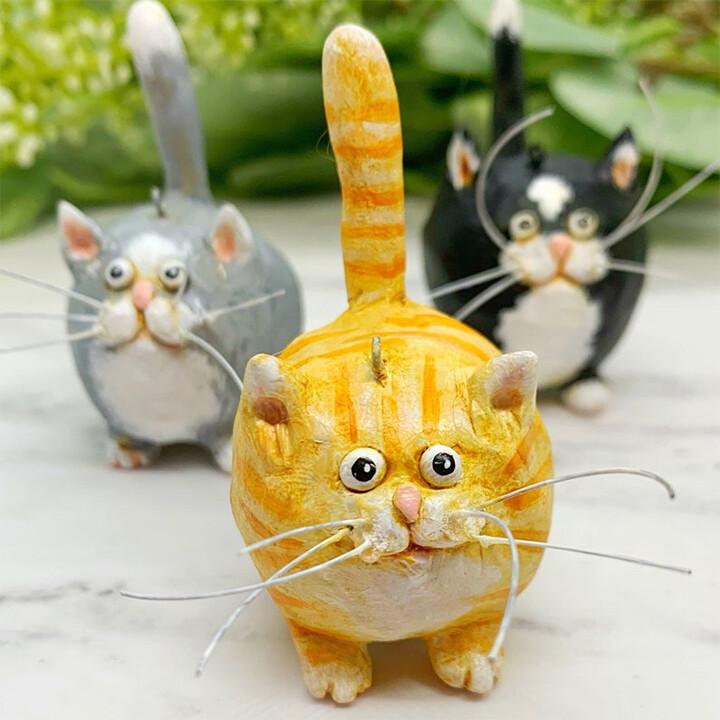 Egyedi Kézműves Macska Karácsonyi Díszek - Purrfect Holiday Hangers