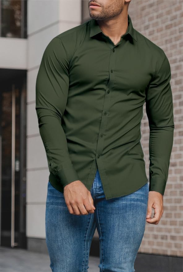 Gyűrődésmentes Slim Fit Ing Férfiaknak - David