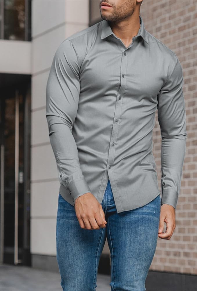 Gyűrődésmentes Slim Fit Ing Férfiaknak - David