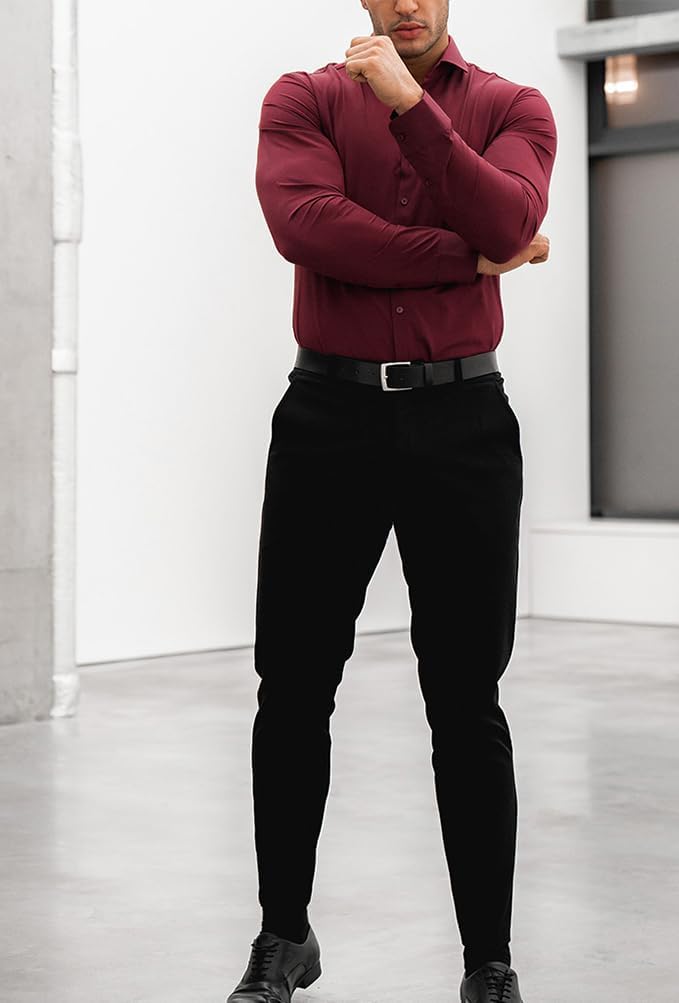 Gyűrődésmentes Slim Fit Ing Férfiaknak - David