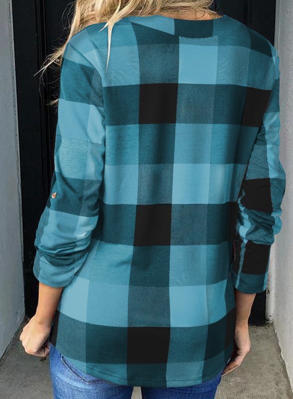 Stílusos, kasmír kockás női blúz - Lara