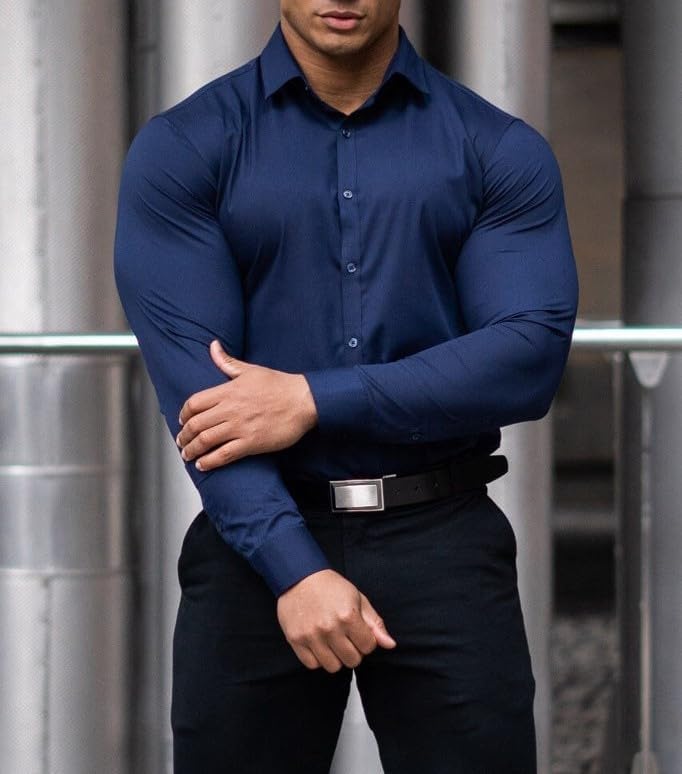 Gyűrődésmentes Slim Fit Ing Férfiaknak - David