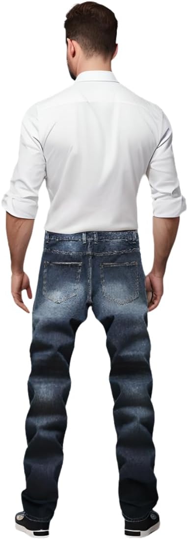 Férfi Slim-Fit Koptatott Farmer - Mick